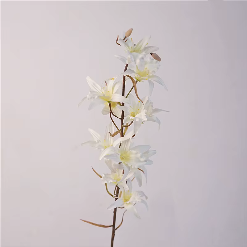 Branche de fleur d'orchidée Dendrobium de 81 cm