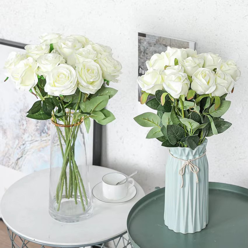 Fleurs artificielles Soie Rose Festival Décor À La Maison Bonsaï Chambre De Mariage Couronne De Mariée Bouquet En Plein Air Cour Garden Party Bricolage GiftBox