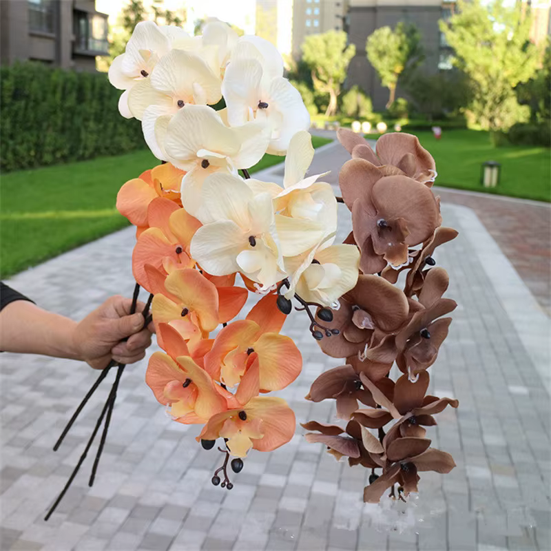 Branche d'orchidées papillon artificielle