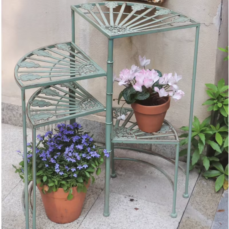 Support pour plantes en fer à Rotation multicouche