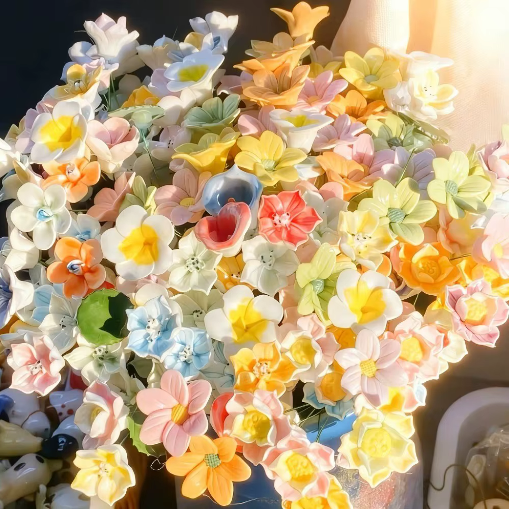 Fleurs artificielles en céramique