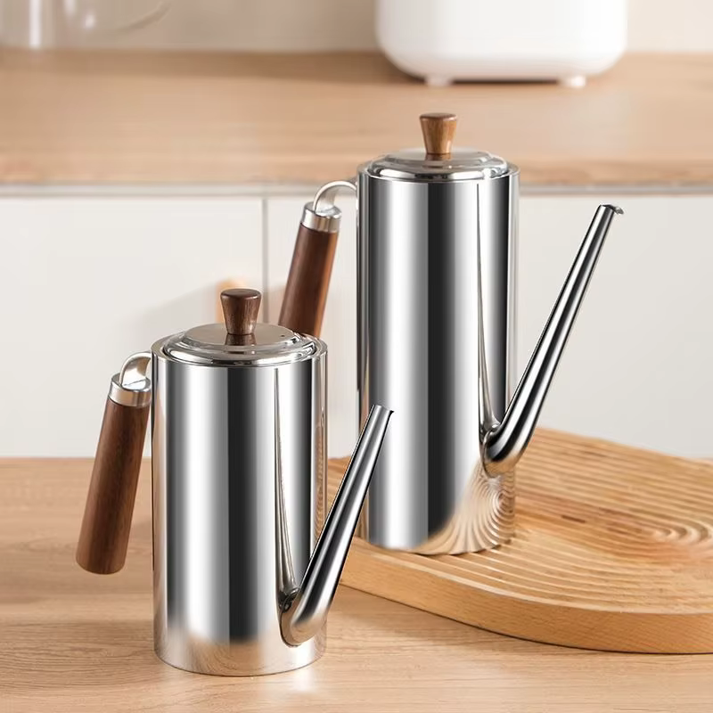 Pot à huile en acier inoxydable pour la maison avec filtre, résistant aux hautes températures, spécial cuisine, sans accrochage, épaissi