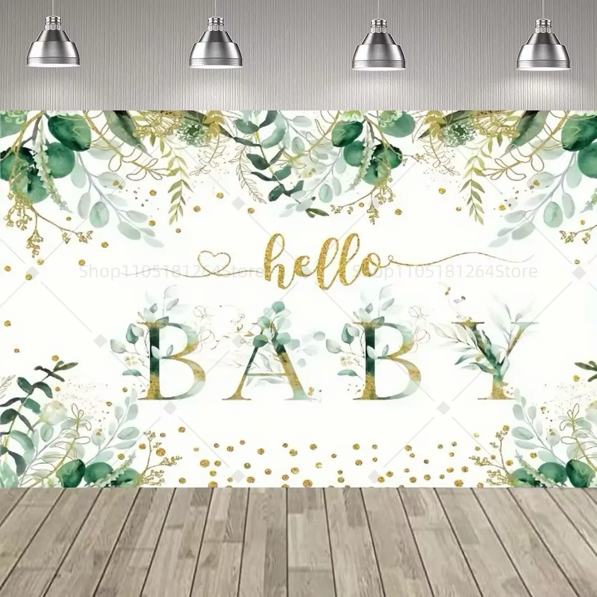 Plantes vertes feuilles d'eucalyptus décoration de fête toile de fond fleurs