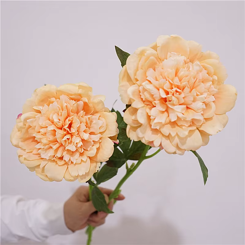 Fleurs de pivoines artificielles hydratantes au toucher réel