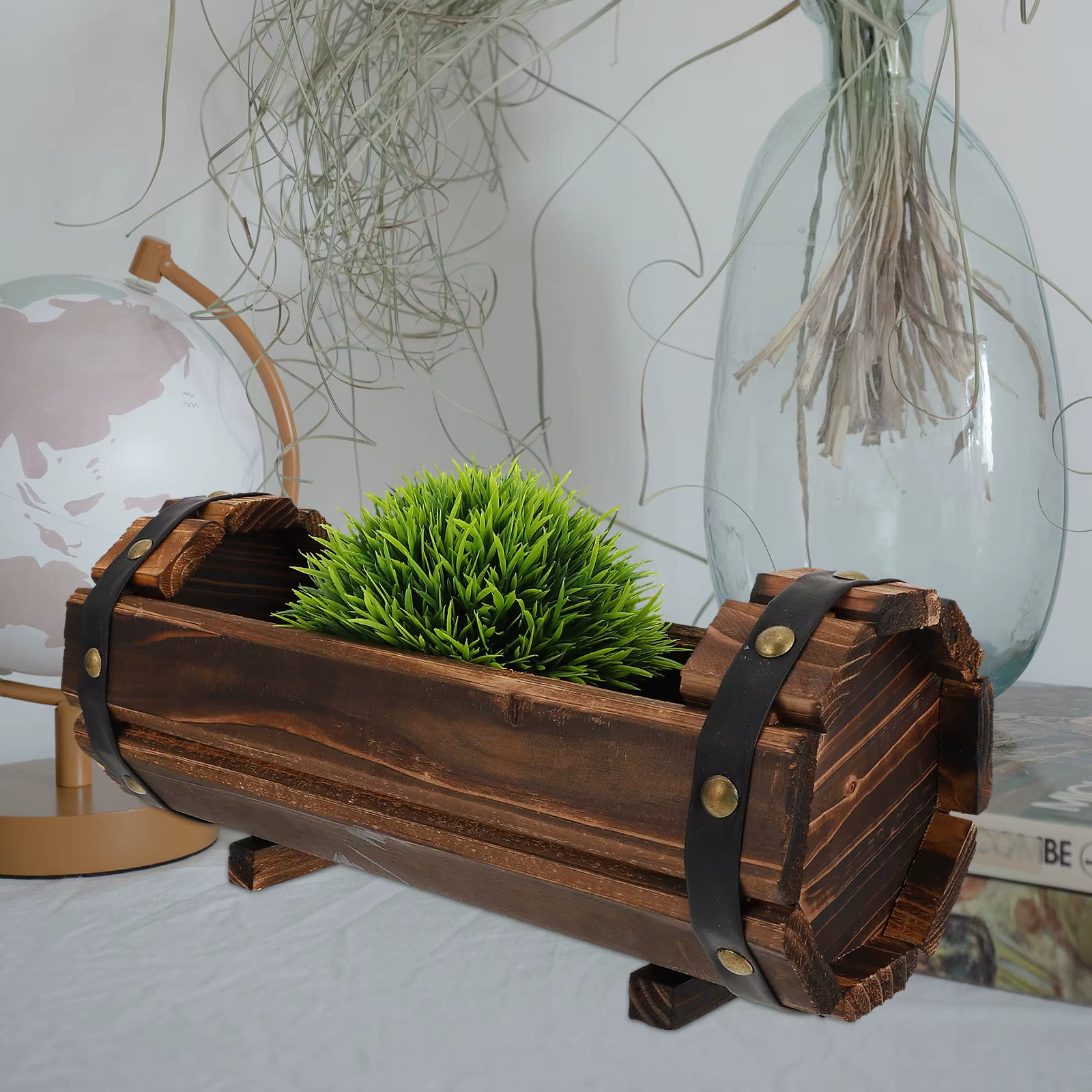 1 pièce - Jardinière vintage en bois massif anti-corrosion