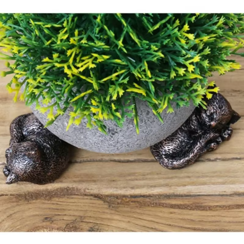 3 pièces Pot de fleur pieds support forme animale chat chien lapin Pots de plantes Risers Pad extérieur jardin résine Pot pied plante bonsaï supports