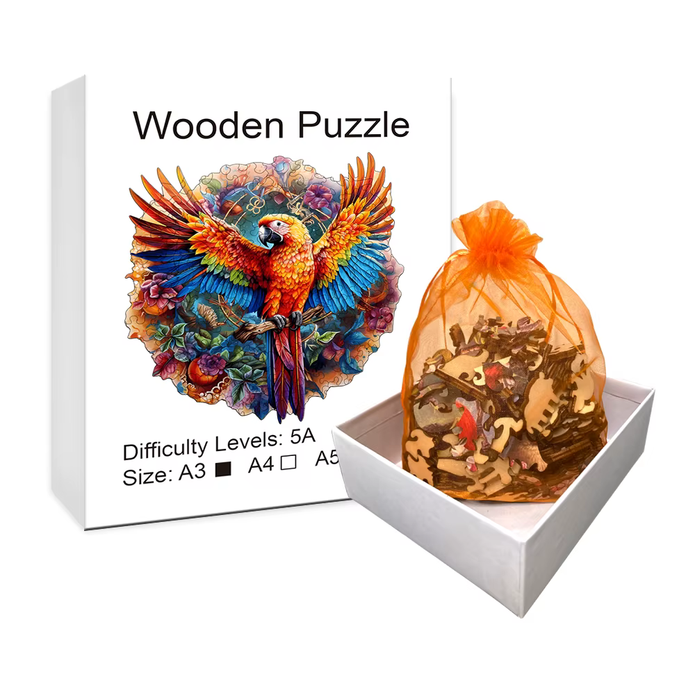 Magnifique puzzle en bois colibri – Décoration parfaite pour la maison et cadeau de vacances