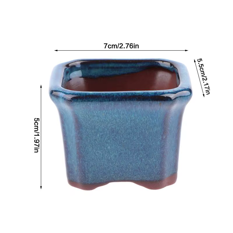 3 mini-pots de fleurs en céramique pour plantes succulentes