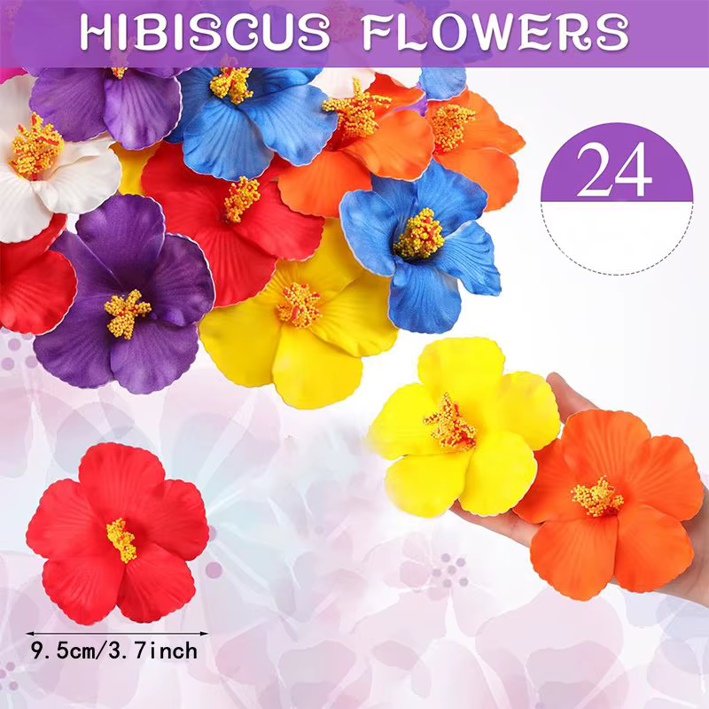 Fleurs artificielles d'hibiscus hawaïen