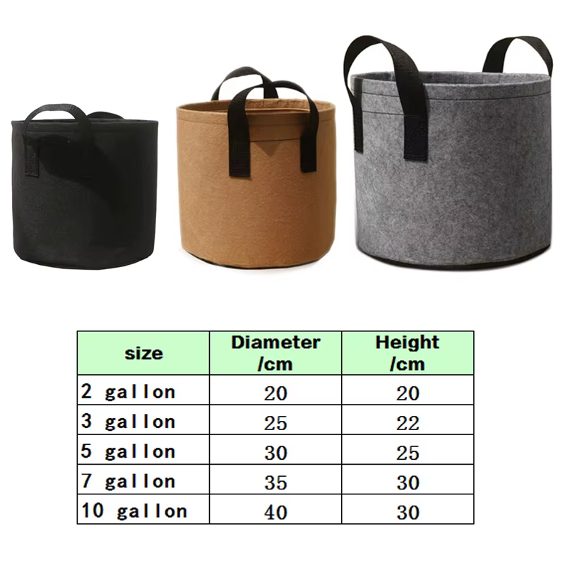 Sacs de Culture pour Plantes de 2, 5, 7, 10 Gallons, Outils de Jardin Domestique pour Pommes de Terre, Fleurs, Arbres Fruitiers, Plantation en Tissu