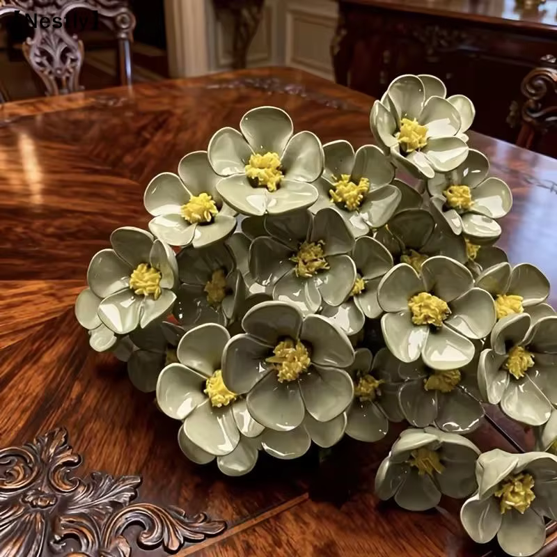 Fleurs artificielles en céramique