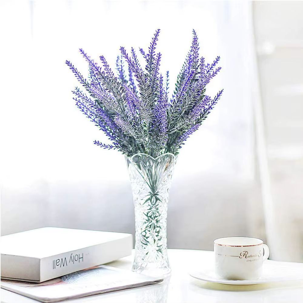 Bouquet de fleurs de lavande artificielles violettes