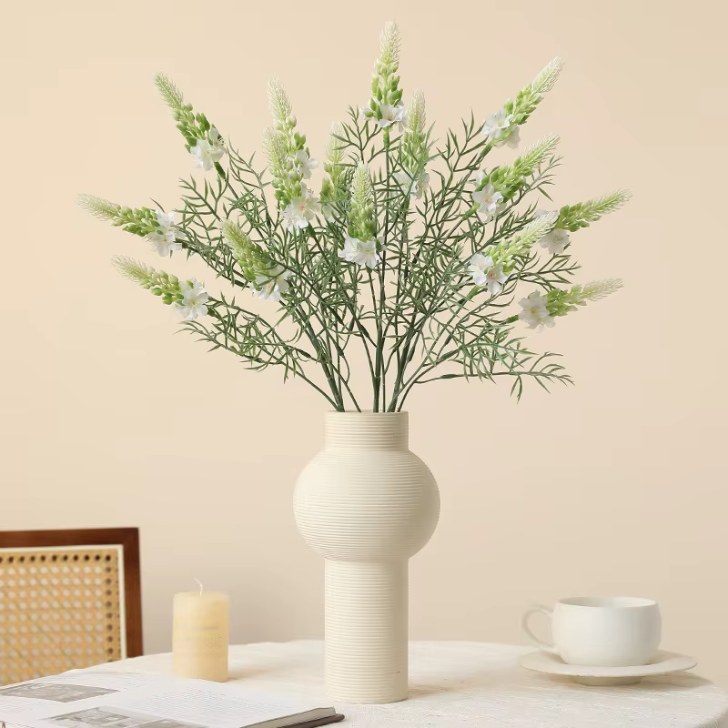 Fleur artificielle scandinave Lupine à tige unique de 24 pouces pour décoration minimaliste d'hôtels