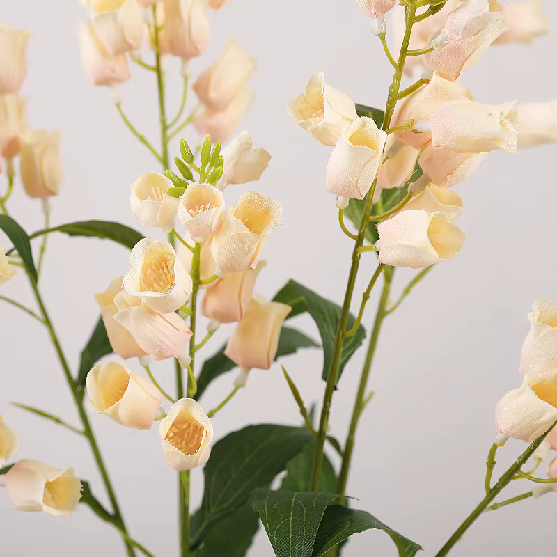 Lot de 5 fleurs artificielles en soie