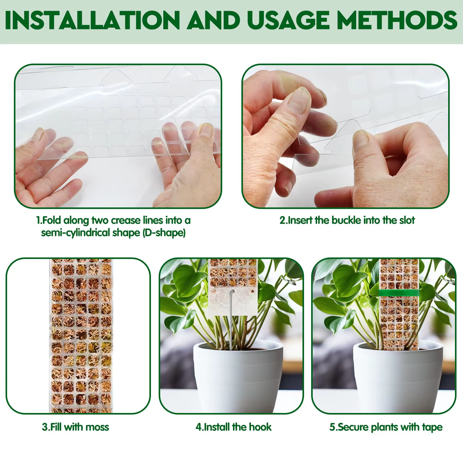 Plantes mousse pôle jardin sujet fleur plante grimpeurs bonsaï accessoires Pots Tutors