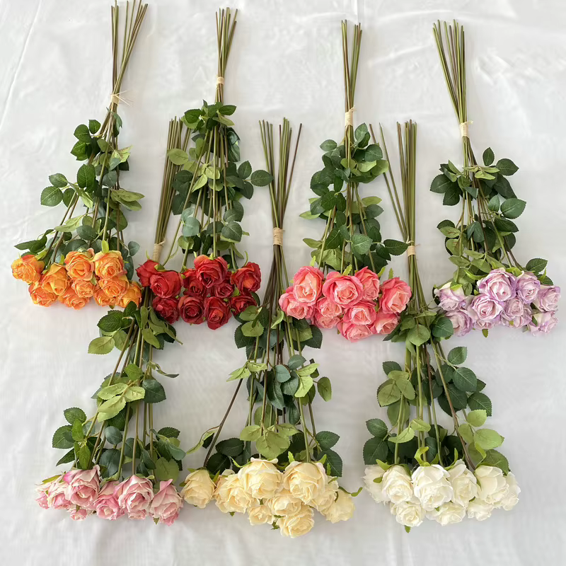 Bouquet de roses bulgares artificielles