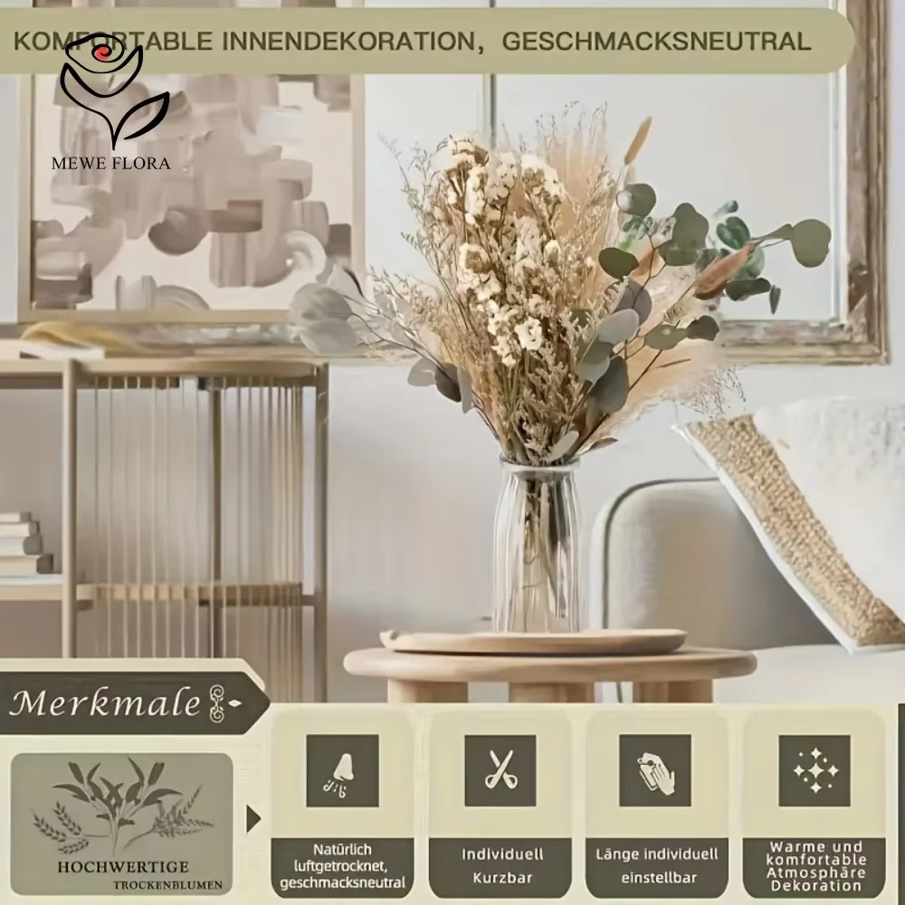 Bouquet de fleurs séchées naturelles pour la décoration intérieure de la maison moderne