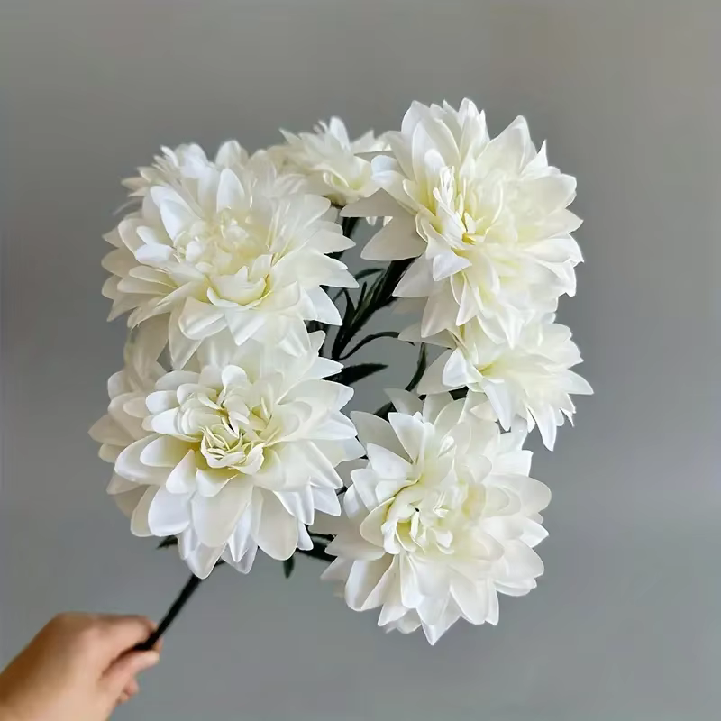 Bouquet de Dahlia artificielles à 7 têtes