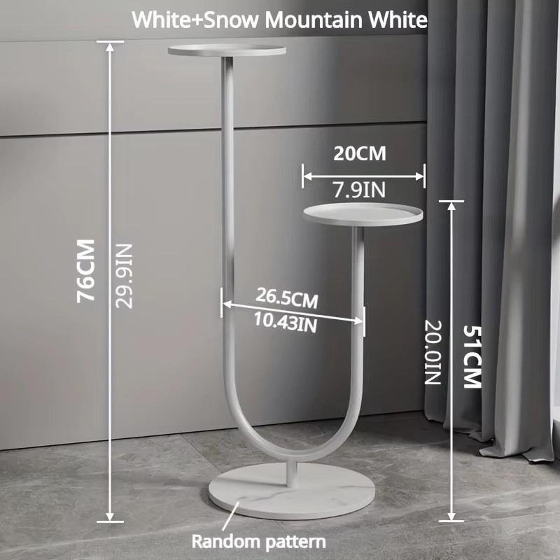 Support pour plantes – Support vertical en métal avec deux supports