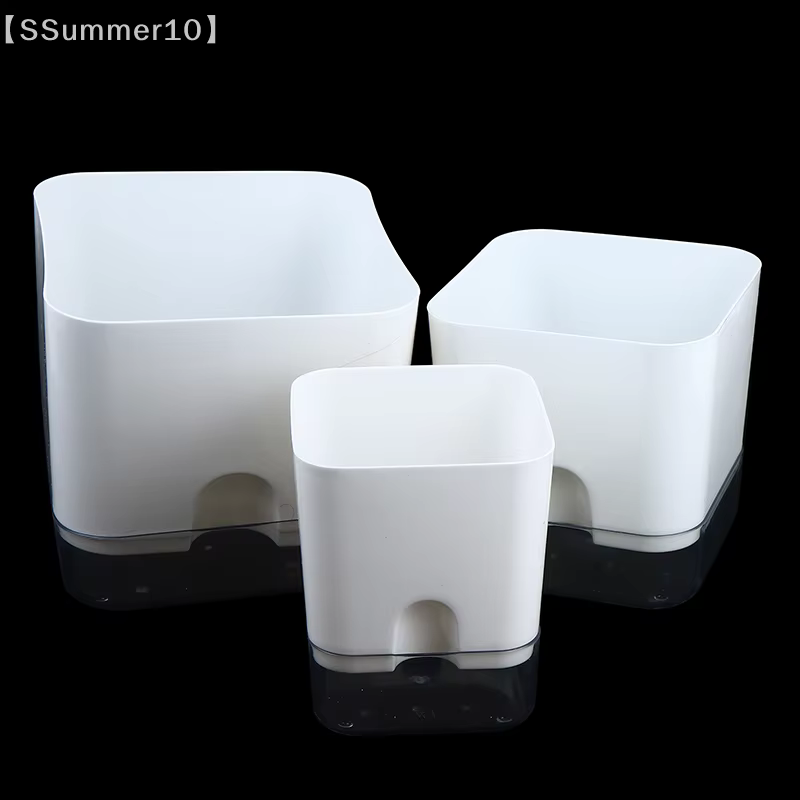 【SSummer10】Nouveau pot de fleurs en plastique auto-arrosant magnétique - Corde en coton auto-absorbante - Pot
