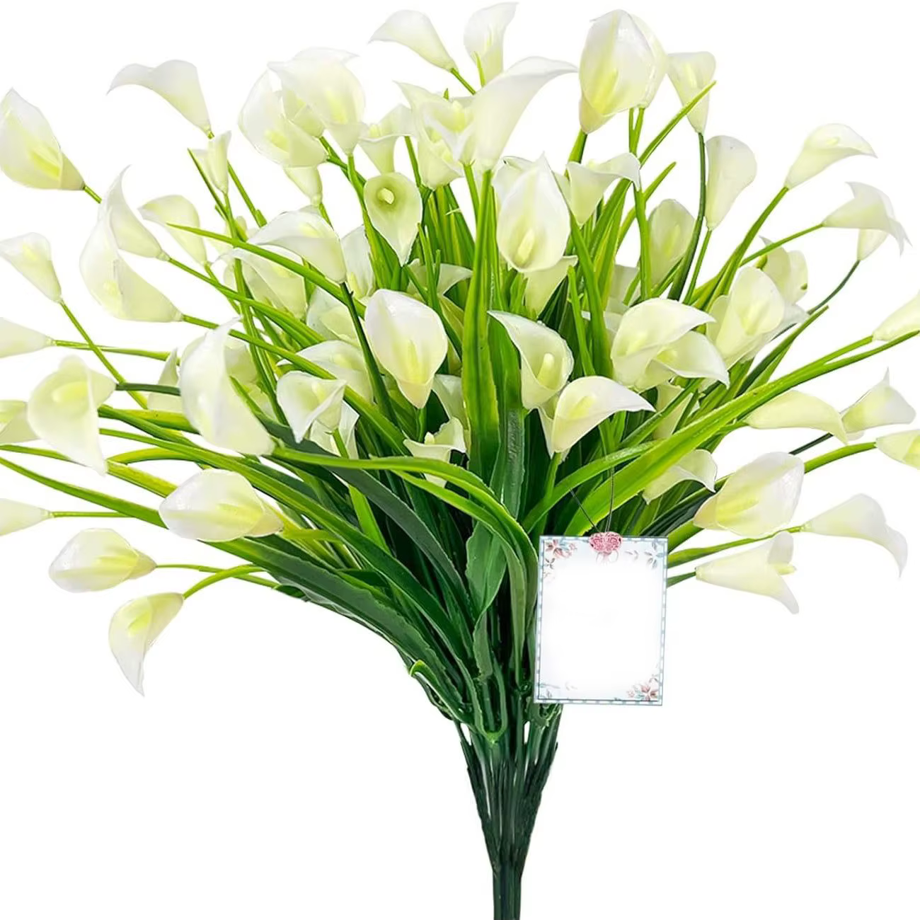 Bouquet de lys calla artificiels en plastique de 33 cm