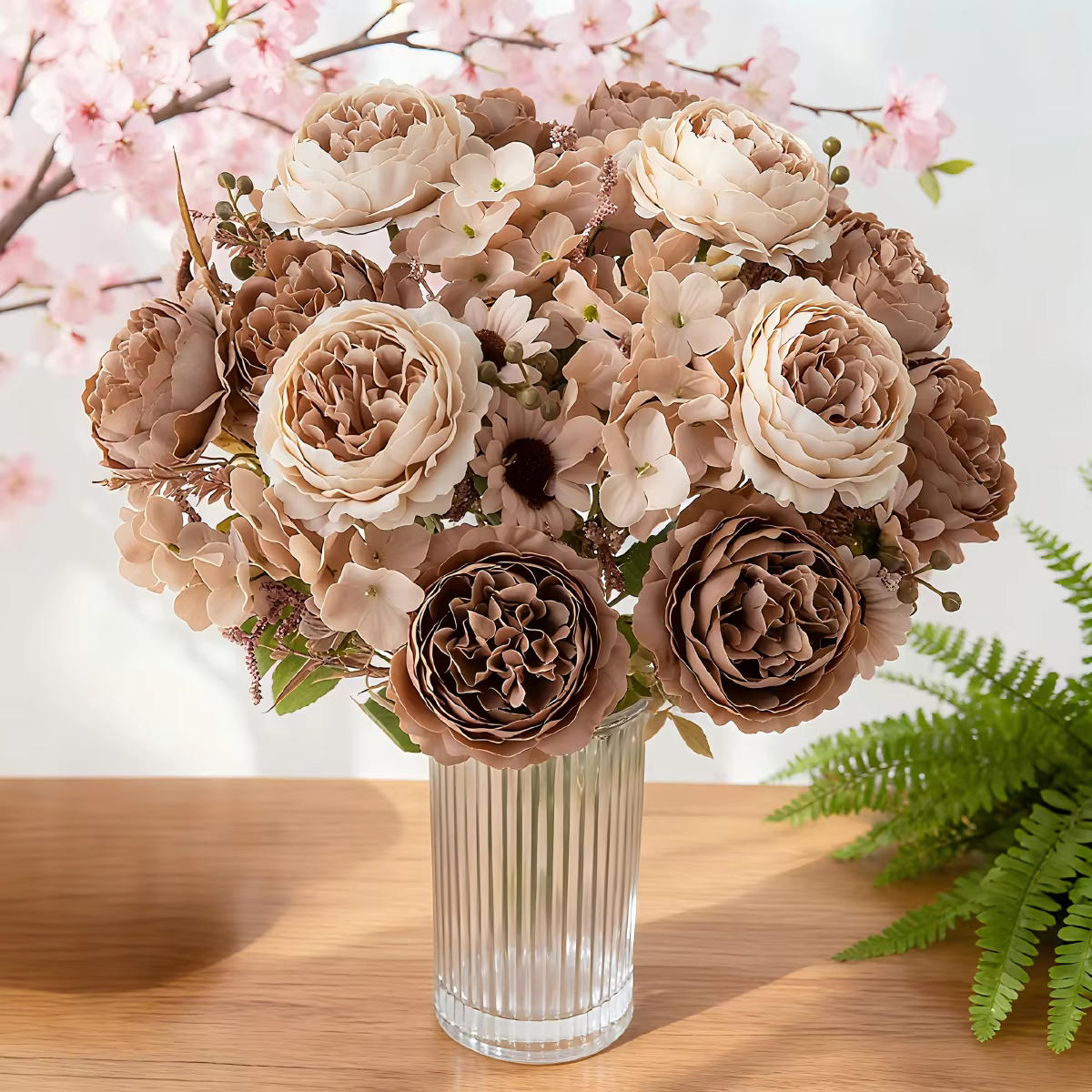 Fleurs artificielles en soie