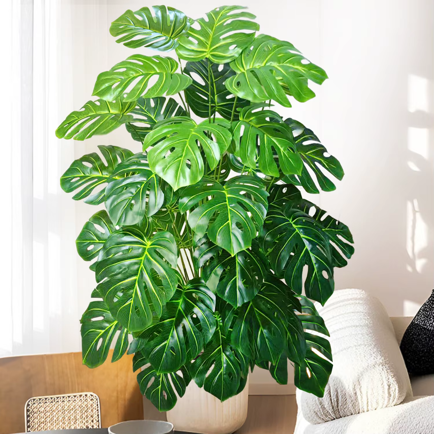 Fleurs et feuilles artificielles Monstera Deliciosa