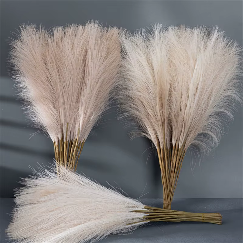 55CM 10PCS Herbe de la Pampa Artificielle Moelleuse