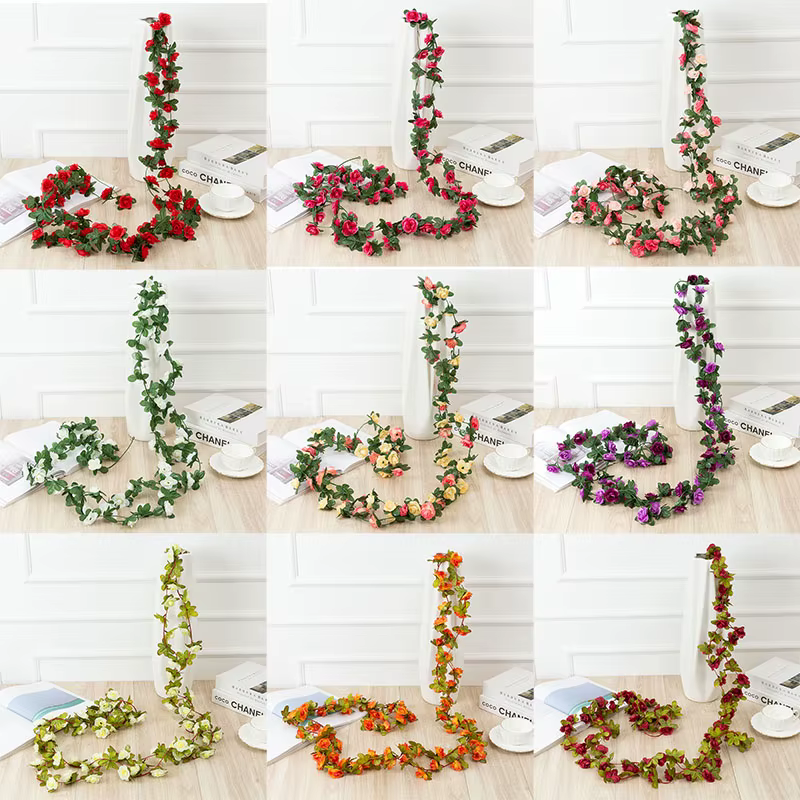 2.5M fleurs artificielles pivoine fleur vigne pour mariage maison chambre décoration de noël jardin arc bricolage fausse