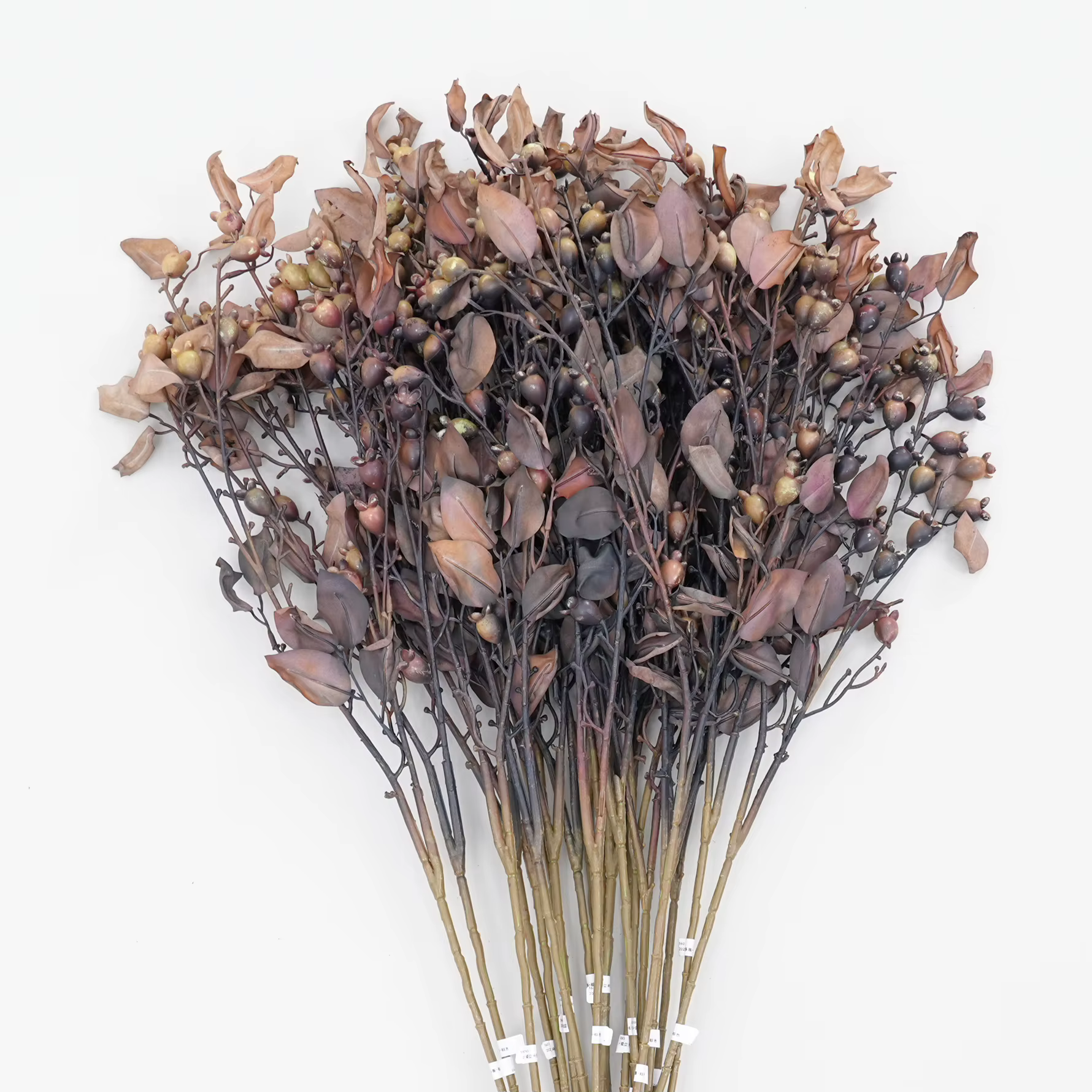 Branche de plante artificielle de baies brunes