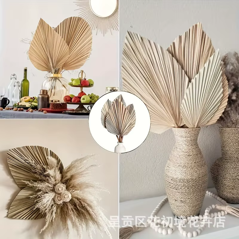 3 feuilles de palmier séchées naturelles