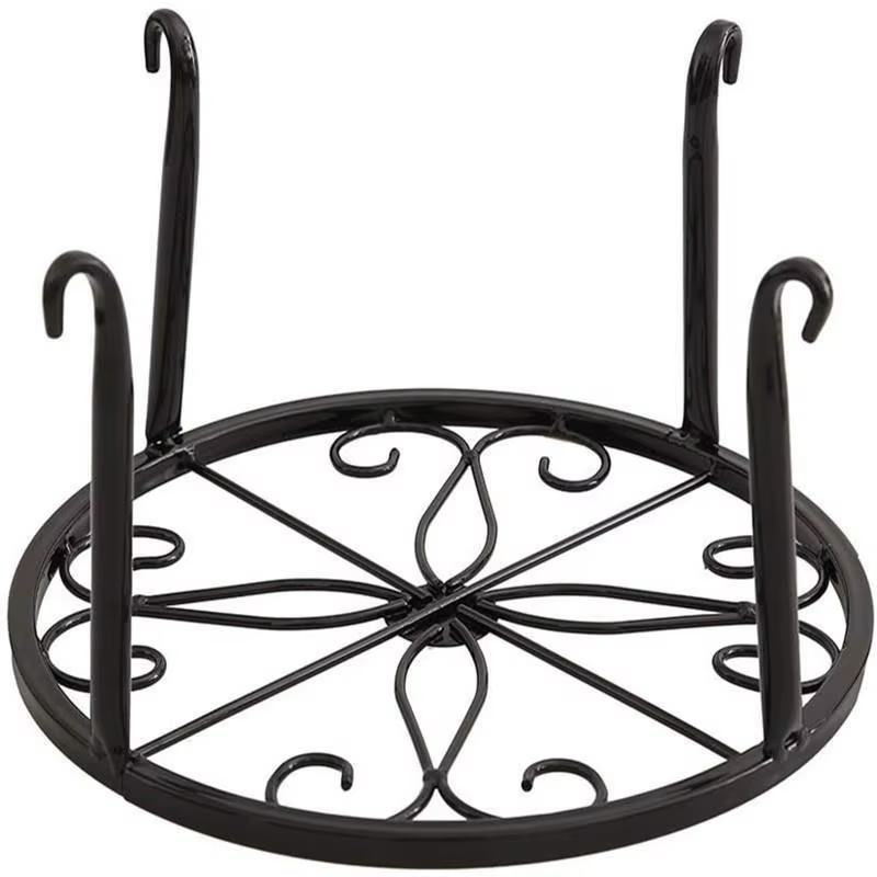 Support de fleurs en fer à pot unique sur pied, support de fleurs d'intérieur pour balcon, support pour pot de fleurs