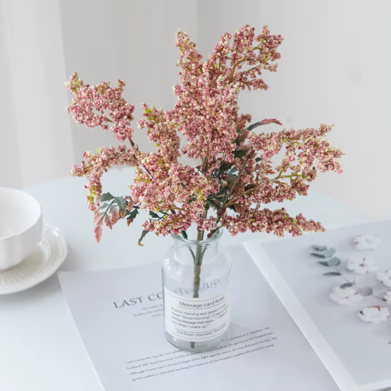 Fleurs artificielles fausse mousse gypsophile Pompon Vases pour la décoration de la maison guirlande de noël mariage accessoires de mariée liquidation