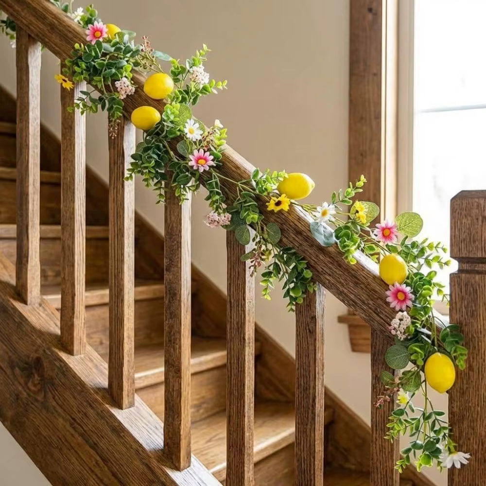 Guirlande de fleurs artificielles en soie