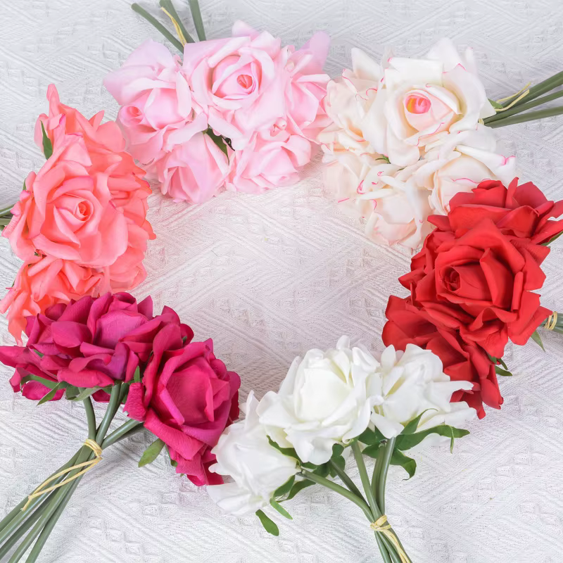 Fleurs artificielles 5 têtes