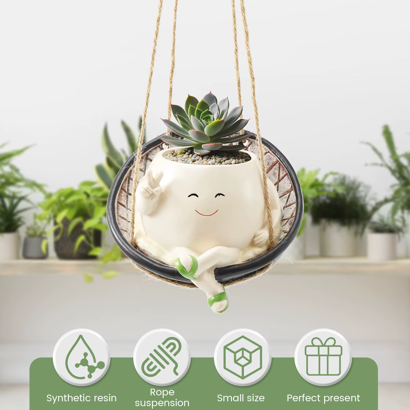 Pot de jardinière en résine synthétique