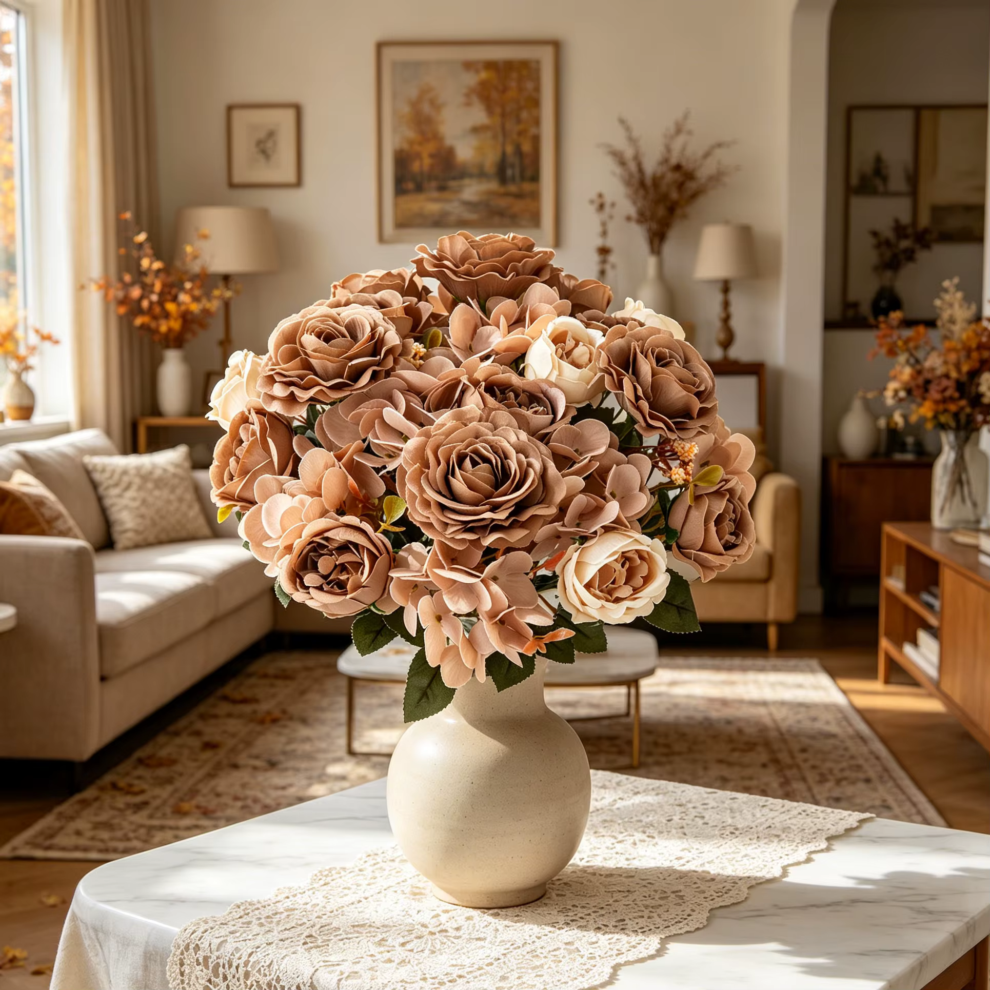 Fleurs Artificielles en Soie : Roses et Pivoines pour Festivals