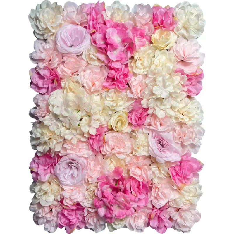 Mur de fleurs artificielles en soie
