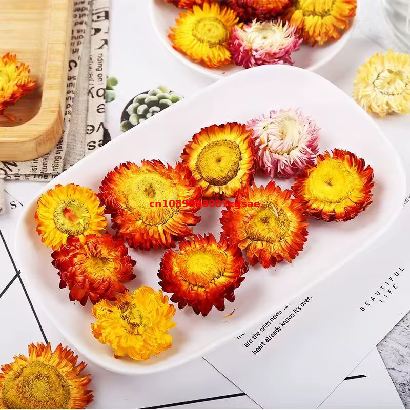 Fleur séchée naturelle d'immortelle de haute qualité