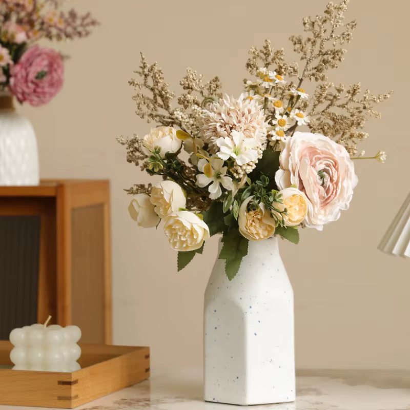 41CM Jiao Bian Lu Lian Qing Ren Cao faux Bouquet de fleurs rétro décoration de la maison