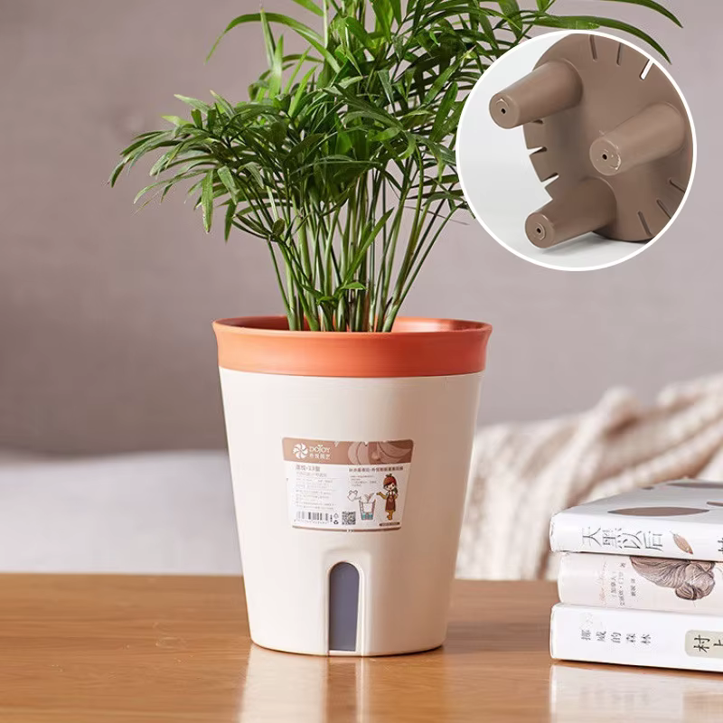 User inières rondes auto-arrosantes pour plantes d'intérieur et d'extérieur