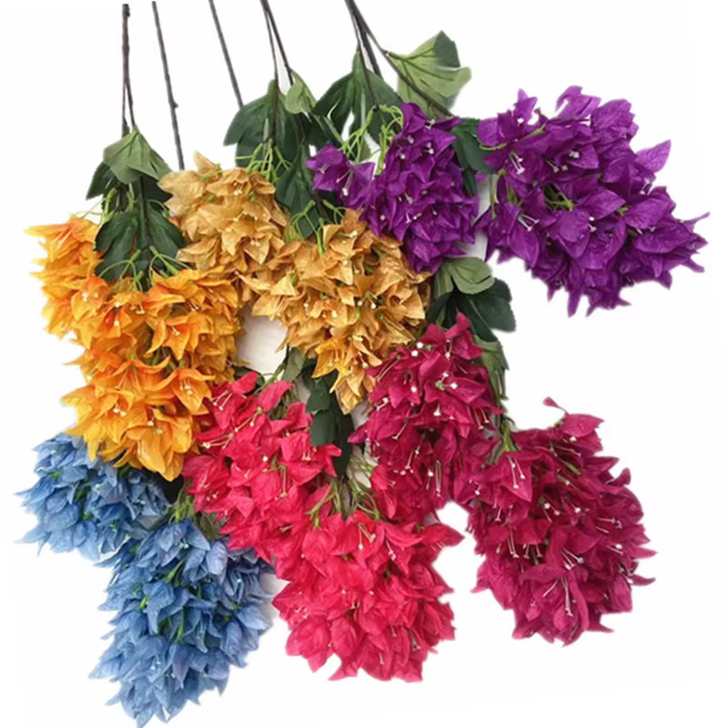 Branche d'arbre de fleur de bougainville artificielle