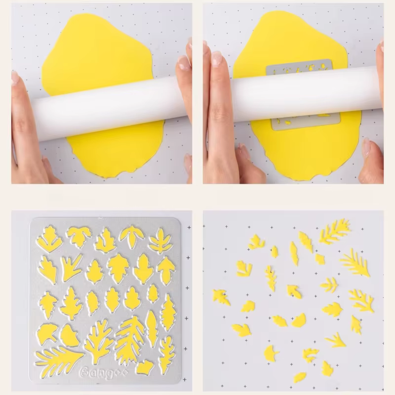 Simulation Miniature plante feuille/pétale polymère argile Cutter bricolage maison de poupée Mini