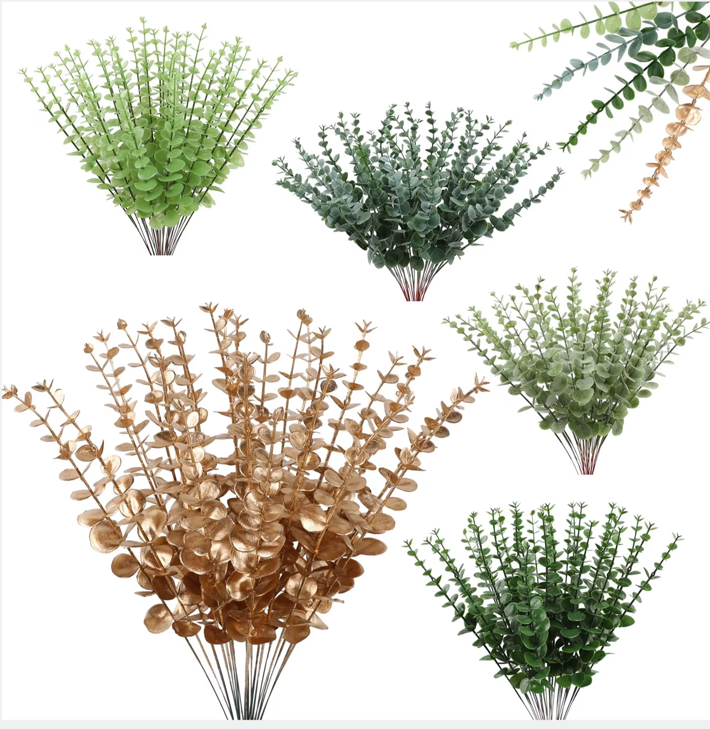 Simulation de fleur artificielle d'eucalyptus doré