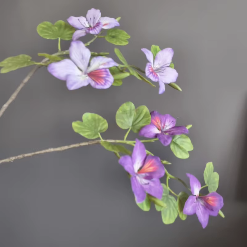 2 pièces impression 3D fleurs de Bauhinia artificielles plantes vertes décor d'hôtel plante de Simulation blanc
