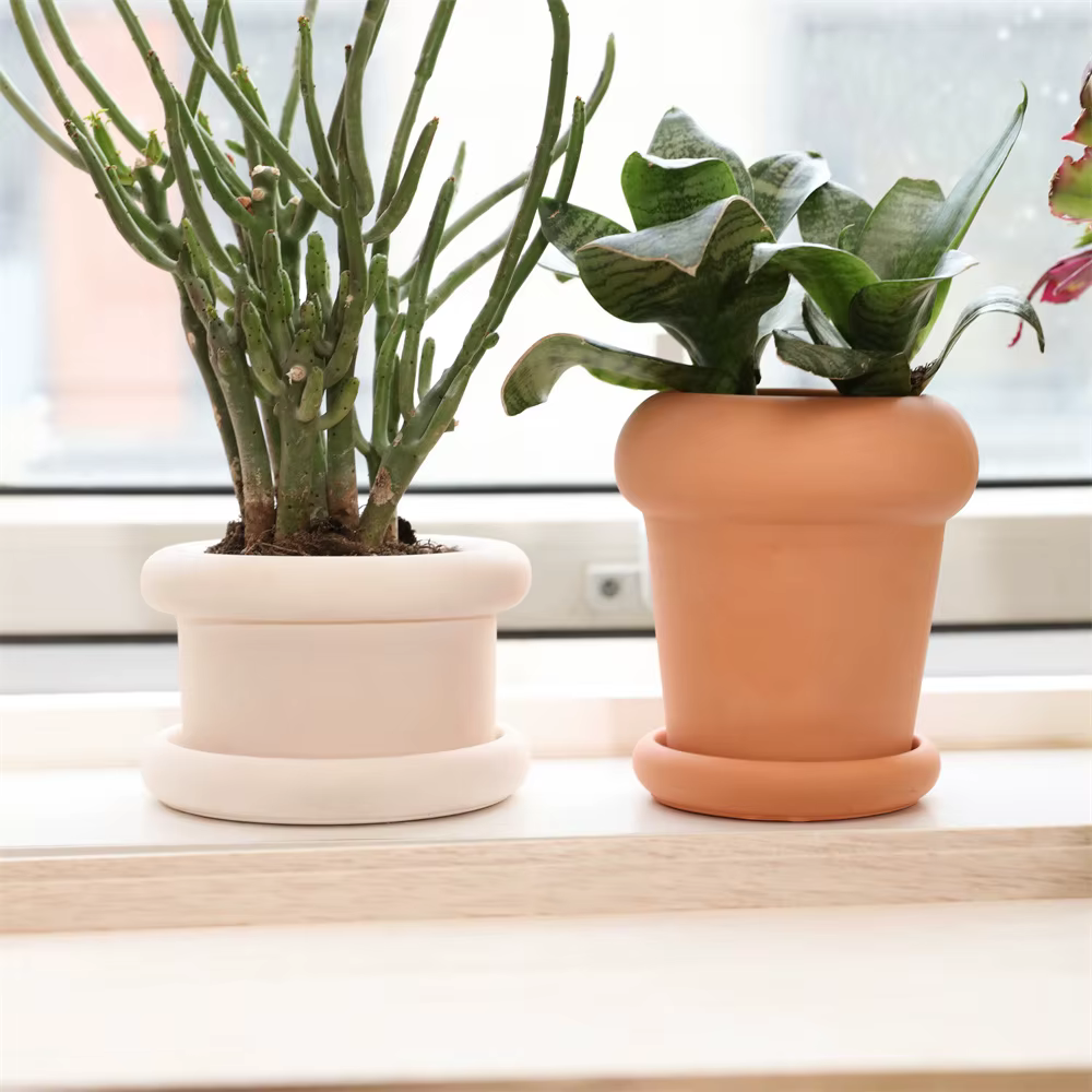 Boowan Nicole Colonne Pot de Plante Silicone Moules pour Ciment Fait Main Succulent Pot Béton Moule Décor À La Maison