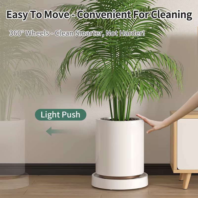 Plateau pour pot de plantes sur roulettes