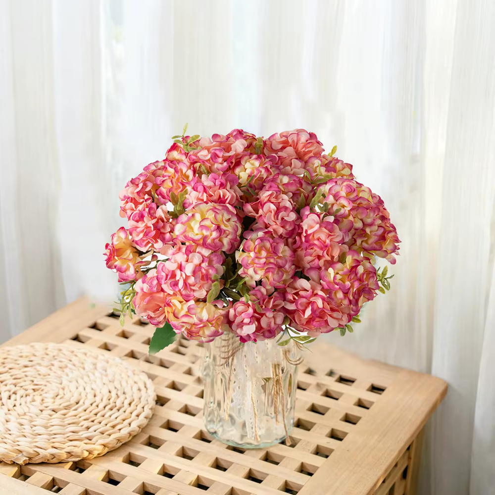 Fleurs d'oeillets artificielles en soie