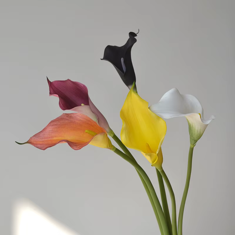 Grand Calla Lily EVA fleurs artificielles doux au toucher fausses