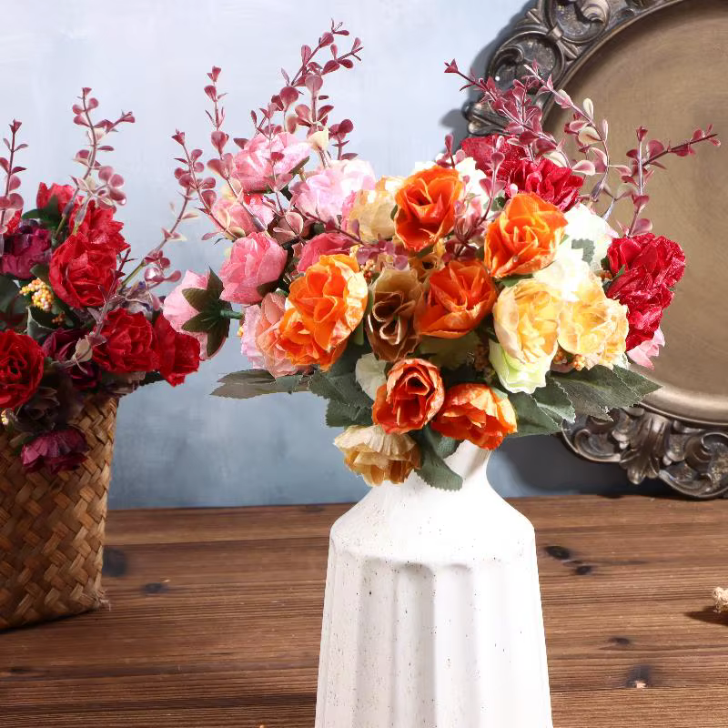 Bouquet de 21 roses artificielles
